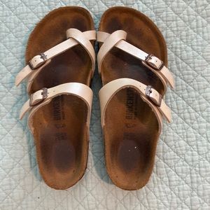 Pearl White Birkenstocks Mayari style